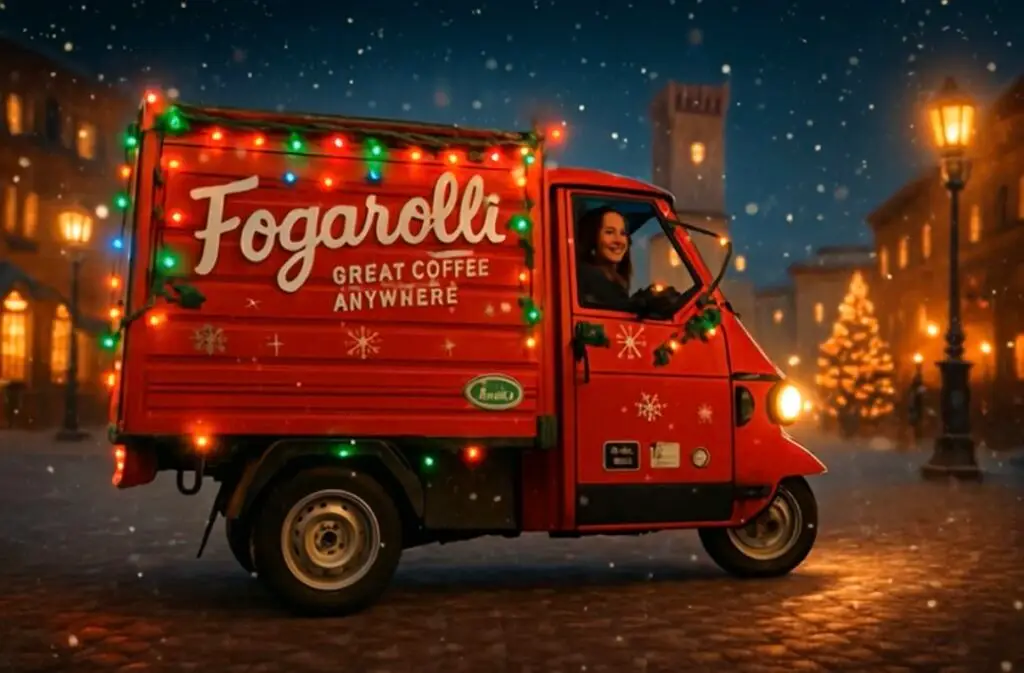 weihnachtliche Ape Kaffee Express